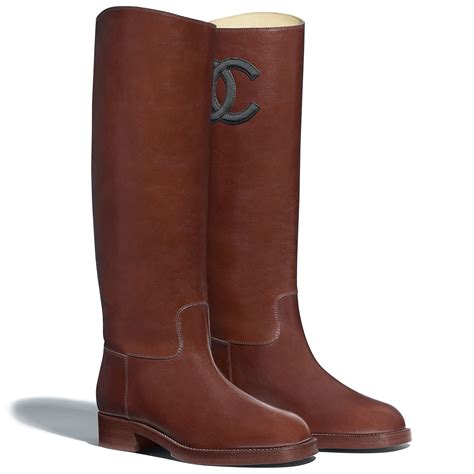 chanel brown boots